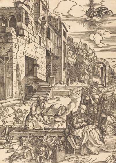 Pobyt Świętej Rodziny w Egipcie, ok. godz. 1504. autorstwa Albrecht Dürer