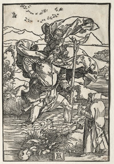 Św. Krzysztof z ptakami autorstwa Albrecht Dürer