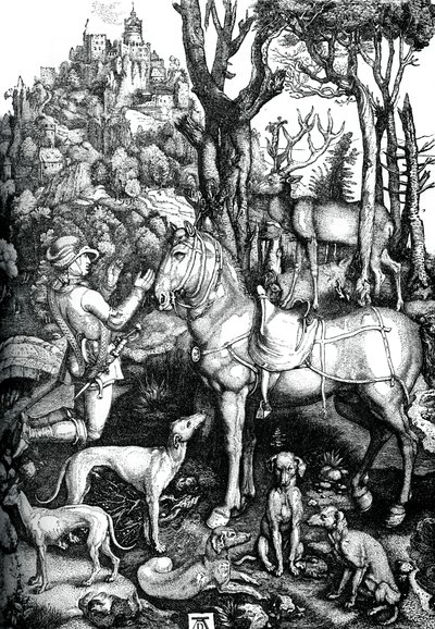 Św. Eustachy, ok. 1501, 1870. autorstwa Albrecht Dürer