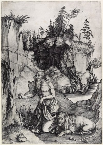 Św. Hieronim w pokucie 1497 autorstwa Albrecht Dürer