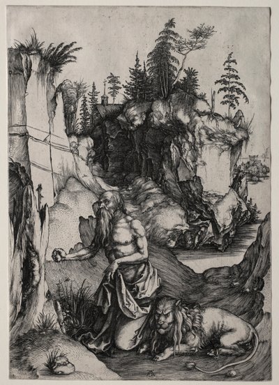 Św. Hieronim w pokucie 1497. autorstwa Albrecht Dürer
