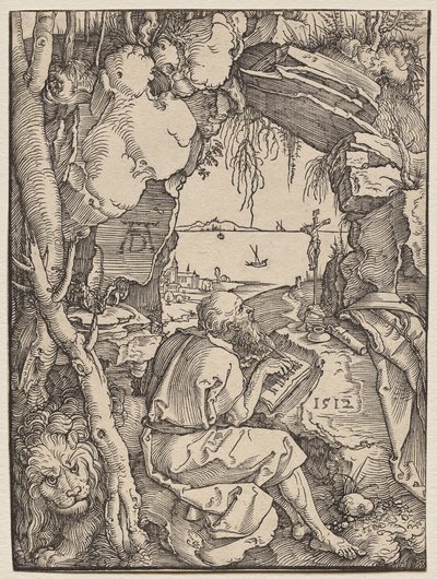 Św. Hieronim w jaskini autorstwa Albrecht Dürer