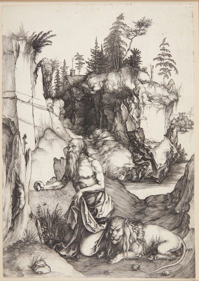 Św. Hieronim pokutnik na pustyni autorstwa Albrecht Dürer