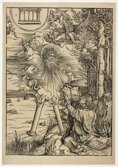 Św. Jan pożerający księgę, z Apokalipsy autorstwa Albrecht Dürer