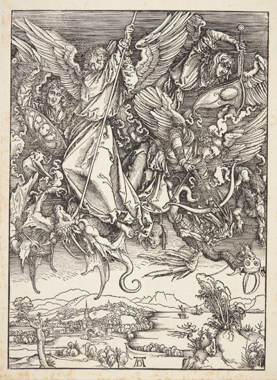 Św. Michał walczący ze smokiem autorstwa Albrecht Dürer