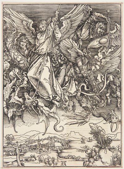 Św. Michał walczący ze smokiem autorstwa Albrecht Dürer