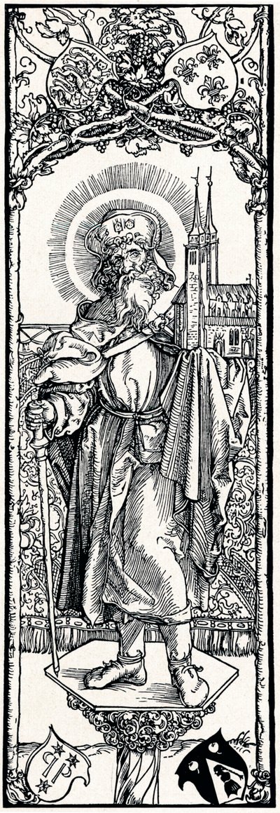 Św Sebaldus na stolicy, 1906 autorstwa Albrecht Dürer