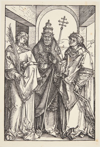 św. Lawrence, Sykstus i Stephen autorstwa Albrecht Dürer
