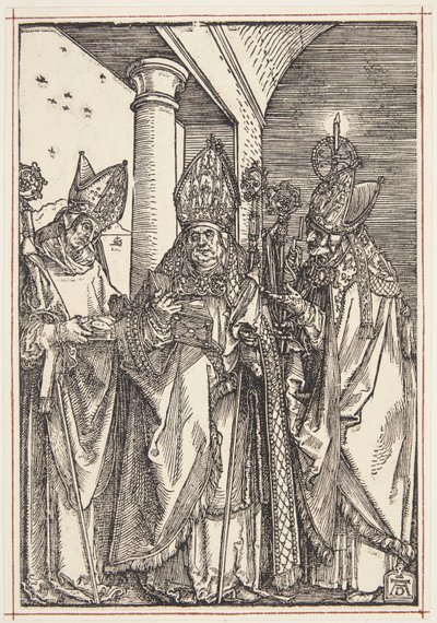 św. Mikołaj, Ulrich i Erazm autorstwa Albrecht Dürer