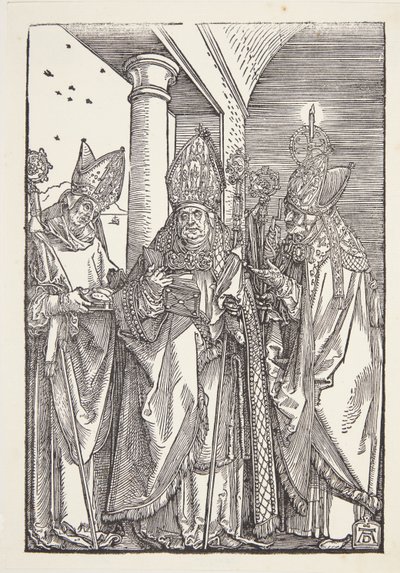 św. Mikołaj, Ulrich i Erazm autorstwa Albrecht Dürer