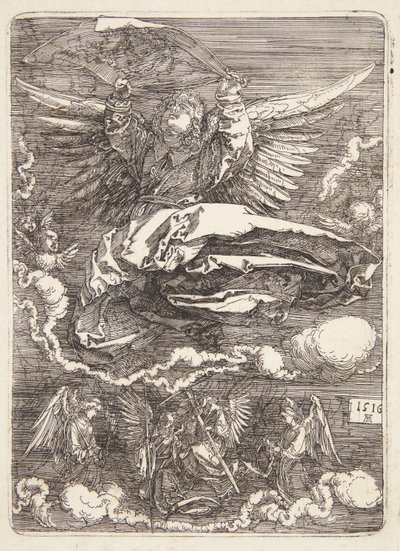 Sudarium rozłożone przez anioła autorstwa Albrecht Dürer