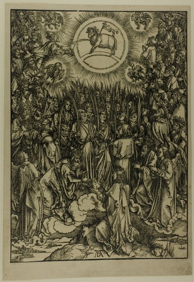 Adoracja Baranka - Hymn Wybranych, z Apokalipsy autorstwa Albrecht Dürer