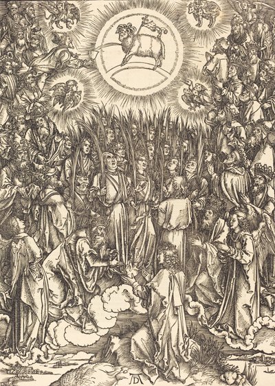 Adoracja Baranka, 1498. autorstwa Albrecht Dürer