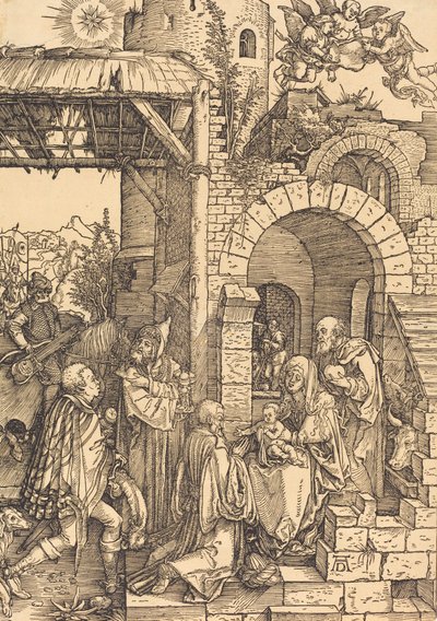 Adoracja Trzech Króli, c. 15011503. autorstwa Albrecht Dürer
