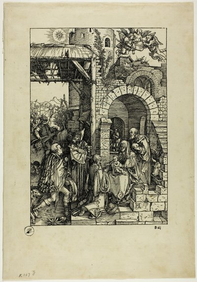 Adoracja Trzech Króli, z Życia Dziewicy autorstwa Albrecht Dürer