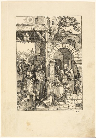 Adoracja Trzech Króli, z Życia Dziewicy autorstwa Albrecht Dürer