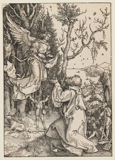 Anioł ukazuje się Joachimowi autorstwa Albrecht Dürer