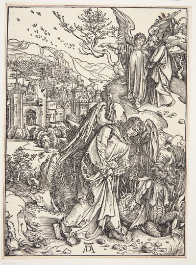 Anioł ukazujący św. Janowi Nową Jerozolimę autorstwa Albrecht Dürer