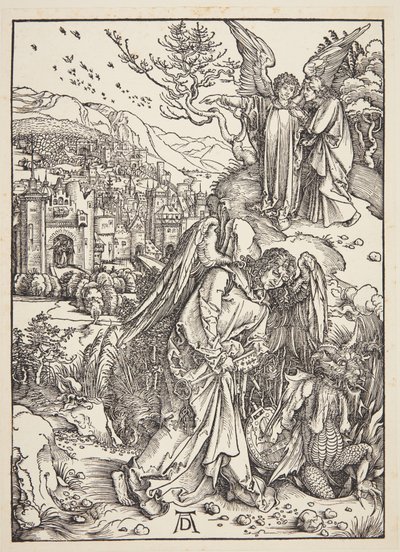 Anioł ukazujący św. Janowi Nową Jerozolimę autorstwa Albrecht Dürer