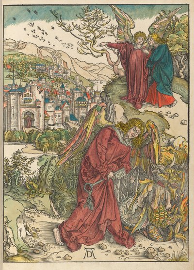 Anioł z kluczem do studni bez dna autorstwa Albrecht Dürer