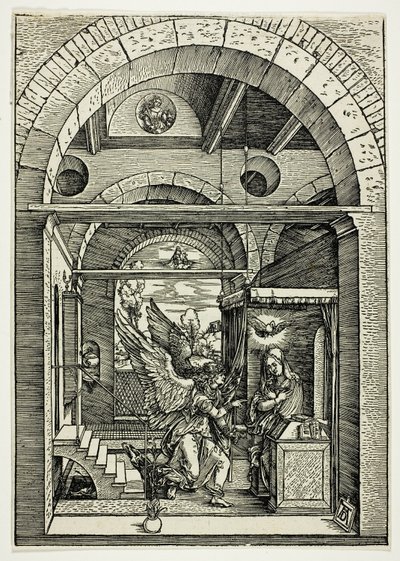 Zwiastowanie, z Życia Dziewicy autorstwa Albrecht Dürer