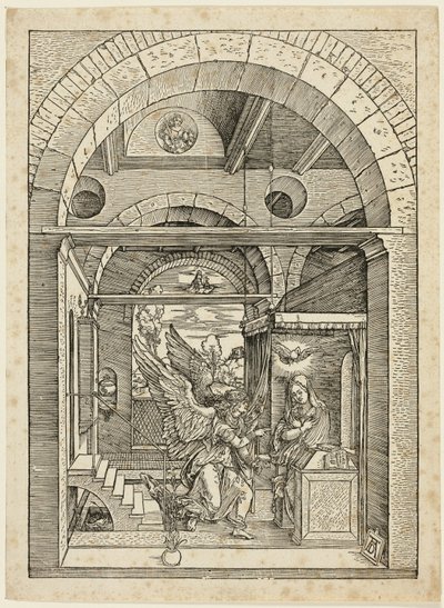 Zwiastowanie, z Życia Dziewicy autorstwa Albrecht Dürer