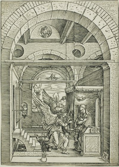 Zwiastowanie, z Życia Dziewicy autorstwa Albrecht Dürer