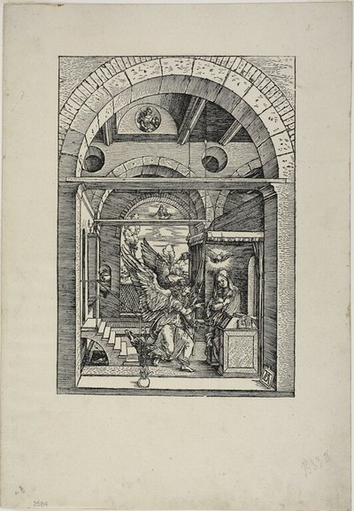 Zwiastowanie, z Życia Dziewicy autorstwa Albrecht Dürer