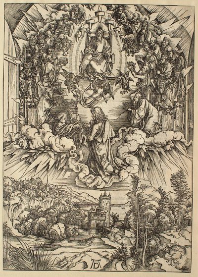 Apokalipsa: święty Jan przed Bogiem i starszymi autorstwa Albrecht Dürer