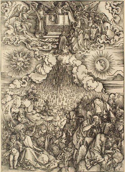 Apokalipsa: Otwarcie piątej i szóstej pieczęci autorstwa Albrecht Dürer