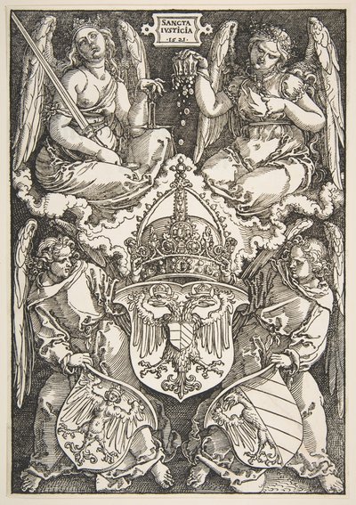 Herb Cesarstwa i Norymbergi, 1521. autorstwa Albrecht Dürer