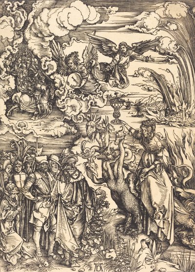 Babilońska nierządnica, prawdopodobnie ok. 14961498. autorstwa Albrecht Dürer