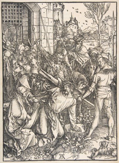Niesienie krzyża, z Wielkiej Męki.n.d. autorstwa Albrecht Dürer