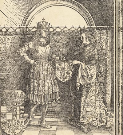 Zaręczyny Maksymiliana z Marią Burgundii, 1511. autorstwa Albrecht Dürer