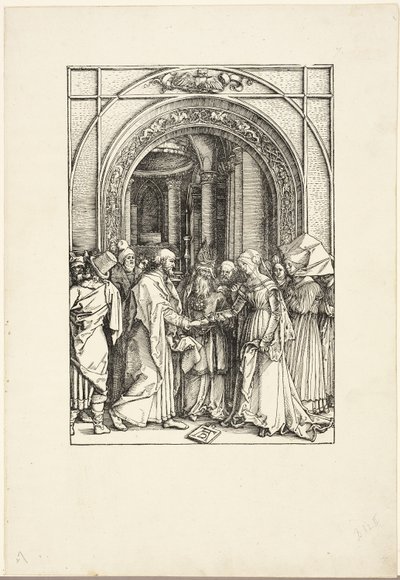 Zaręczyny Dziewicy, z Życia Dziewicy autorstwa Albrecht Dürer