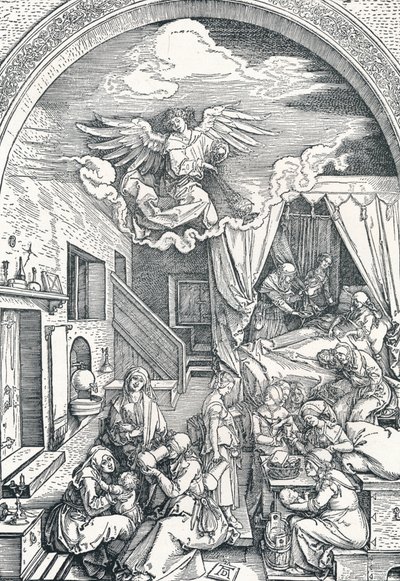 Narodziny Marii Panny, ok. 1503-1504, 1906 r. autorstwa Albrecht Dürer