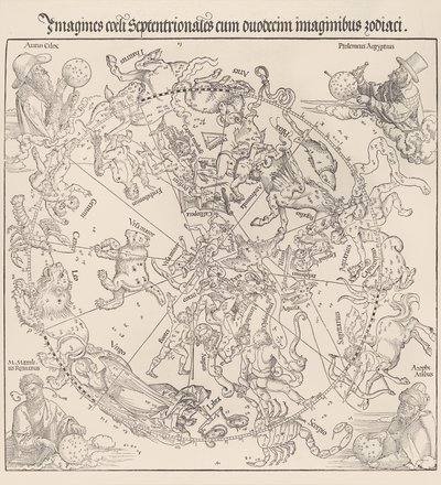 Mapa nieba - półkula północna, 1515., 1515. autorstwa Albrecht Dürer