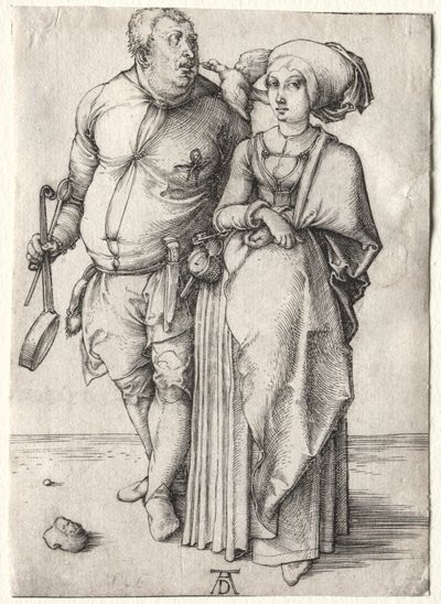 Kucharz i jego żona, prawdopodobnie 1497. autorstwa Albrecht Dürer