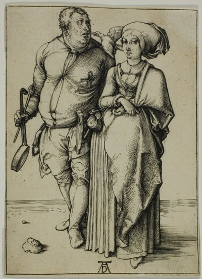 Kucharz i jego żona autorstwa Albrecht Dürer