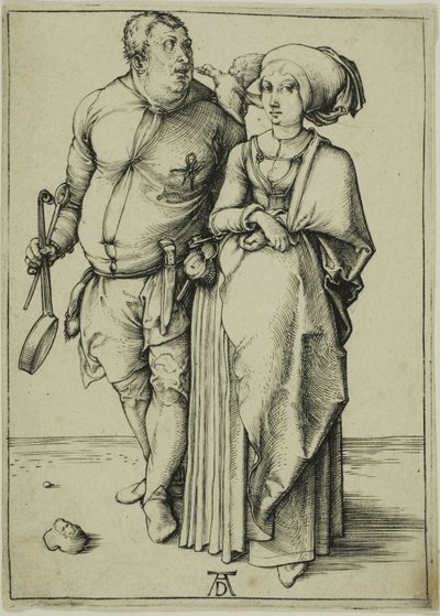 Kucharz i jego żona autorstwa Albrecht Dürer