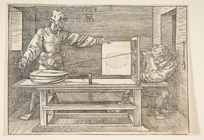 Rysownik Lute.n.d. autorstwa Albrecht Dürer