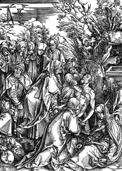 „Złożenie do grobu”, ok. 1497–1500. autorstwa Albrecht Dürer