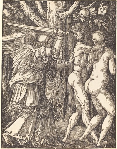 Wygnanie z raju, z Małej pasji autorstwa Albrecht Dürer
