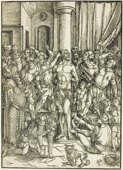 Biczowanie, z „Wielkiej pasji” autorstwa Albrecht Dürer