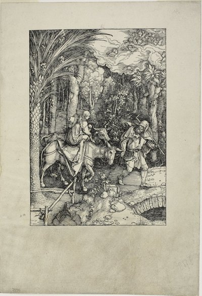 Ucieczka do Egiptu, z Życia Dziewicy autorstwa Albrecht Dürer
