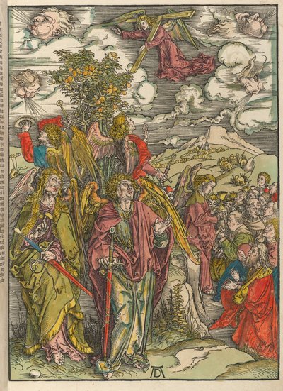 Cztery anioły trzymające wiatry autorstwa Albrecht Dürer