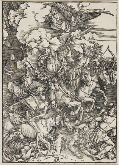 Czterej Jeźdźcy, 1496-1498 autorstwa Albrecht Dürer