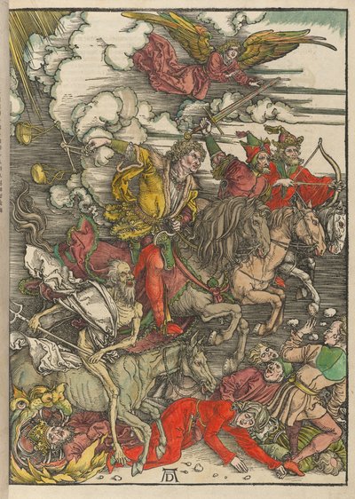 Czterej jeźdźcy, z filmu Apokalipsa autorstwa Albrecht Dürer