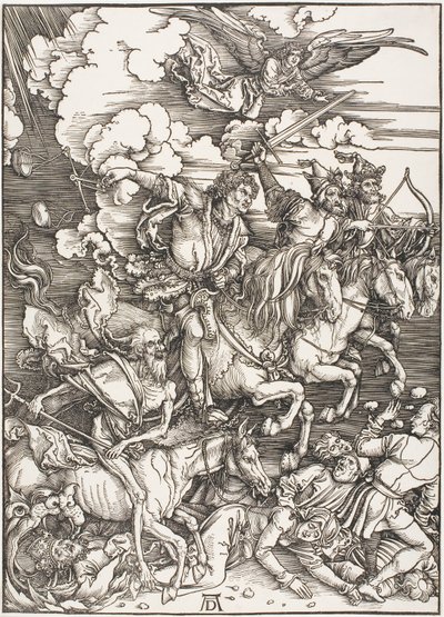 Czterej Jeźdźcy Apokalipsy, z Apokalipsy autorstwa Albrecht Dürer