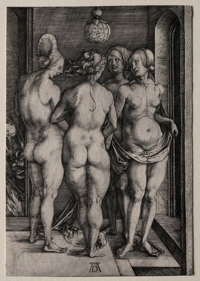 Cztery czarownice Cztery nagie kobiety, 1497. autorstwa Albrecht Dürer